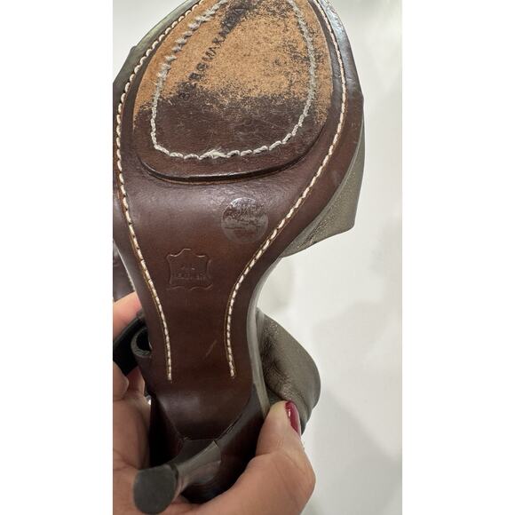 BCBGMAXAZRIA CHELSEY METALLIC Pewter Hell 6.5NIB classic the early 2000s Y2Kera - Picture 7 of 7